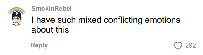 Comment on social media expressing mixed conflicting emotions about Missouri&rsquo;s first male homecoming queen&rsquo;s viral win.