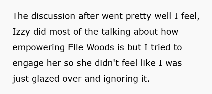 Text excerpt showing a mom admitting she likes one daughter more than the other and struggles to hide it during a discussion.