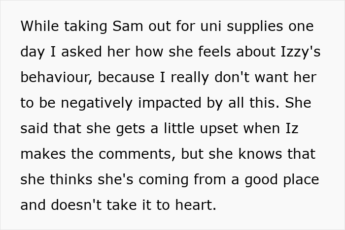 Alt text: Mom admits she likes one daughter more, struggles to hide feelings while discussing sibling behavior and family dynamics.