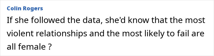 Comment from Colin Rogers questioning data on violent relationships and outcomes in the context of female professor&rsquo;s dating decision.