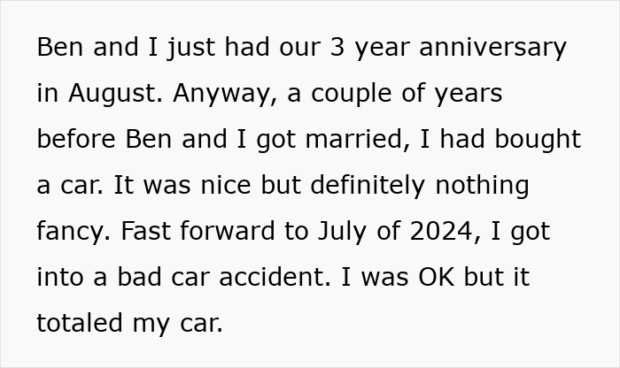Woman uses car accident settlement money to buy a new car while dealing with husband&rsquo;s ex causing drama.