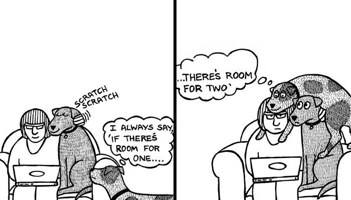 Living With Dogs Summed Up In 32 Comics By “Off The Leash” (New Pics)