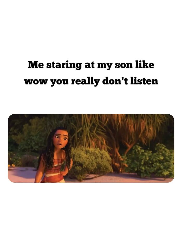 Alt text: Parenting meme with animated character looking surprised, highlighting chaos and challenges of love and no sleep.