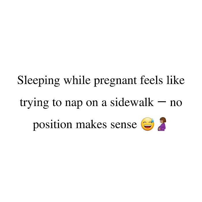 Parenting meme about the struggles of sleeping while pregnant and the chaos of love, laundry, and no sleep.