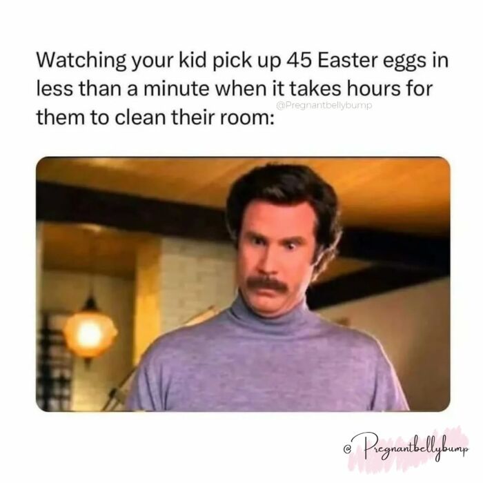 Man with surprised expression illustrating the chaos and challenges of parenting, laundry, and lack of sleep.