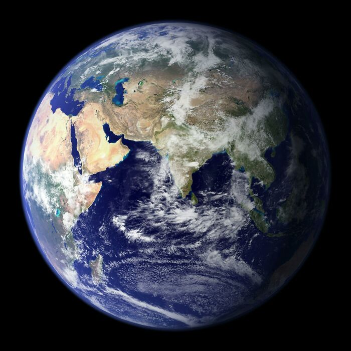 View of Earth from space showing continents and oceans, illustrating disturbing Wikipedia pages about darkest rabbit holes online.