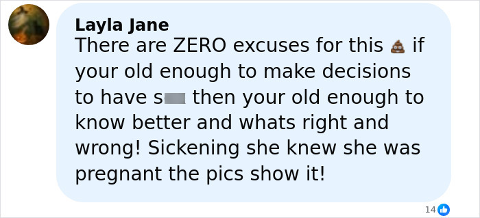 Comment from Layla Jane expressing outrage over a judge&rsquo;s decision in the Laken Snelling baby case after new evidence.