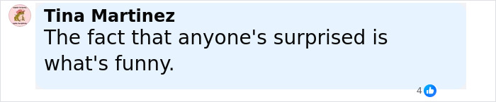 Screenshot of a social media comment by Tina Martinez saying anyone's surprise is what's funny about the NBA gambling scandal.