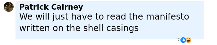 Comment by Patrick Cairney about reading manifesto on shell casings, related to NBA gambling scandal FBI details and special lenses.