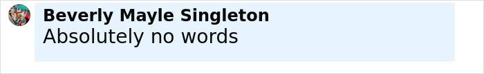 Comment from Beverly Mayle Singleton expressing shock and disbelief about 16YO dad covering newborn baby in snow incident.