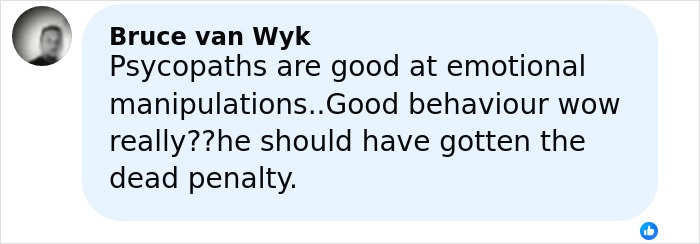 Comment by Bruce van Wyk criticizing a monster who strangled over 100 young girls, saying he deserved the death penalty.