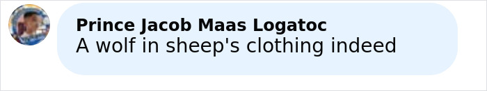 Comment by user Prince Jacob Maas Logatoc stating a wolf in sheep's clothing indeed, discussing the monster who strangled over 100 young girls.