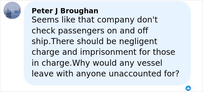 Comment about negligence after elderly woman found deceased on Great Barrier Reef island after cruise ship abandonment.