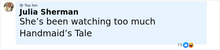 Comment from Julia Sherman reacting to Meghan Markle's Paris Fashion Week appearance, sparking hilarious reactions online.