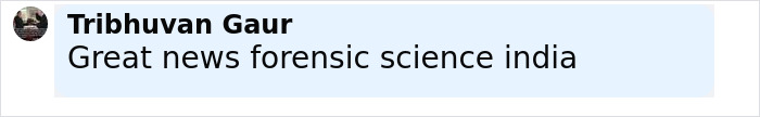 Man commenting about forensic science in India on social media, relating to doctor opposing wife's autopsy case.