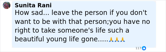 Comment by Sunita Rani expressing sadness over the doctor arguing against wife&rsquo;s autopsy after sudden passing.