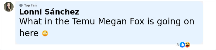 Comment from Lonni S&aacute;nchez reacting to Charlie Sheen's daughter&rsquo;s before-and-after plastic surgeries photos with a shocked emoji.