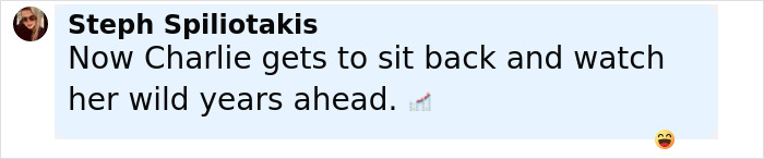 Comment by Steph Spiliotakis about Charlie Sheen's daughter reflecting on her future after revealing plastic surgeries.