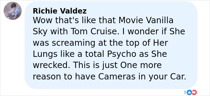 Comment discussing a movie and the importance of having cameras in cars related to Florida dad-to-be waking from coma. Comment discussing a movie and the importance of having cameras in cars related to Florida dad-to-be waking from coma.