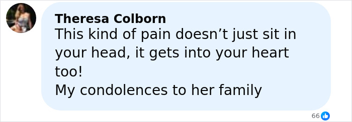 Comment from Theresa Colborn expressing sympathy for the elderly woman stranded on a remote island by a cruise ship.