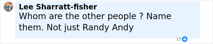 Comment by Lee Sharratt-fisher questioning identities of people related to new Prince Andrew allegations and Virginia Giuffre memoir.