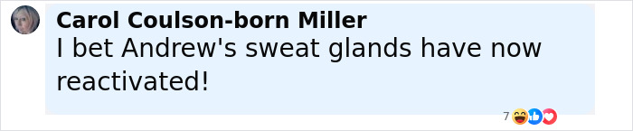 Comment by Carol Coulson-born Miller expressing a reaction to new Prince Andrew allegations in a social media post.