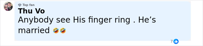 Comment from a top fan Thu Vo humorously noting a serviceman's finger ring during a discussion about servicemen checking out Kate Middleton.