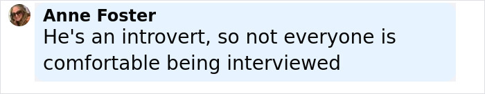 Comment from Anne Foster about Keanu Reeves being an introvert and uncomfortable during interviews causing controversy.