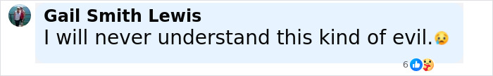 Comment by Gail Smith Lewis expressing shock about pure evil related to the missing woman found behind secret wall. Comment by Gail Smith Lewis expressing shock about pure evil related to the missing woman found behind secret wall.