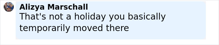 Comment by Alizya Marschall expressing disbelief about a temporary move during a $70,000 Disney vacation dispute.