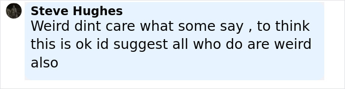 Comment by Steve Hughes expressing disagreement about a very creepy relationship involving David Beckham and his daughter.