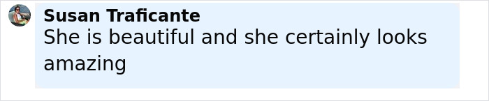 Comment by Susan Traficante praising Dakota Johnson&rsquo;s appearance, mentioning she looks beautiful and amazing.