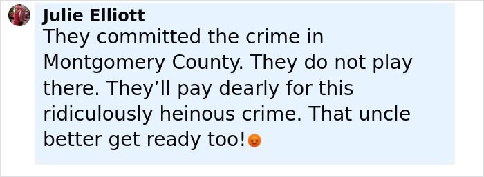 Screenshot of a social media comment expressing anger over a crime related to a 12-year-old escaping severe mistreatment.