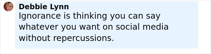 Debbie Lynn comments on social media repercussions after losing career, related to Teacher Of The Year finalist controversy.