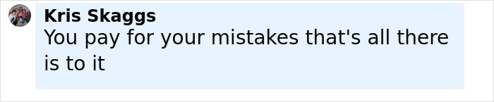 Comment from Kris Skaggs on social media discussing accountability related to Teacher of the Year finalist controversy.
