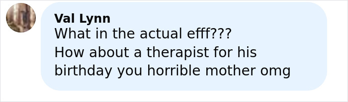 Social media comment expressing shock and criticism of a mother involved in a haunting 911 call about her teen son.