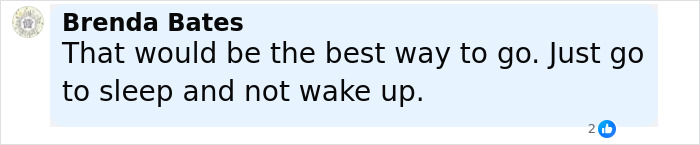 Screenshot of a social media comment discussing a tragic perspective related to Michael J. Fox's health update.