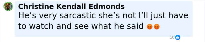Comment by Christine Kendall Edmonds expressing frustration with sarcastic remarks related to Jennifer Lawrence heated response.