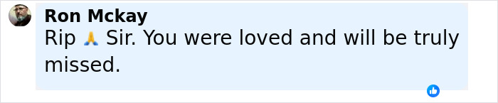 Facebook comment expressing condolences for Ace Frehley&rsquo;s sudden passing by Ron Mckay, related to Kiss bandmates Gene Simmons and Paul Stanley.