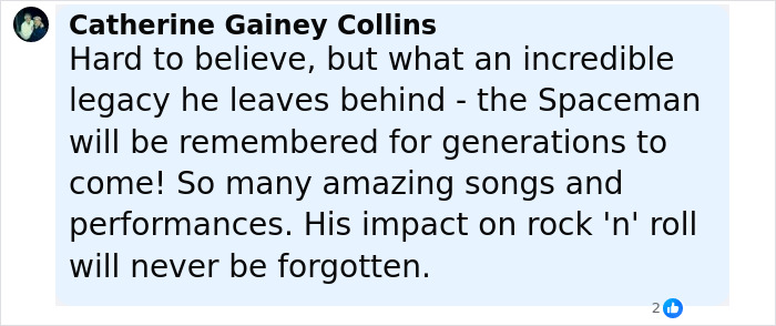 Comment praising Ace Frehley's legacy and impact on rock 'n' roll after Gene Simmons and Paul Stanley break silence.