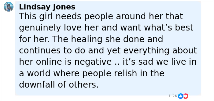 Comment expressing support for Britney Spears amid the heartbreak and brain damage topics in Kevin Federline's memoir.