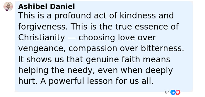 Comment by Ashibel Daniel highlighting Mormons&rsquo; forgiveness and kindness despite the attack on their Michigan church.