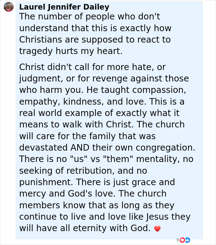 Facebook comment expressing how Mormons show compassion and unity after Michigan church attack, raising $500k fund.