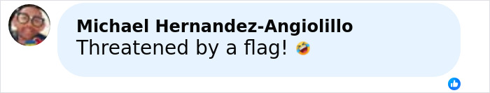 Comment on social media reacting with laughter emoji to a Florida man&rsquo;s tantrum at a Starbucks over a Pride flag.