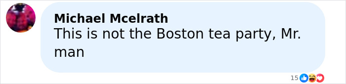 Comment on social media by Michael Mcelrath reacting to a Florida man arrested after tantrum at Starbucks over Pride flag.