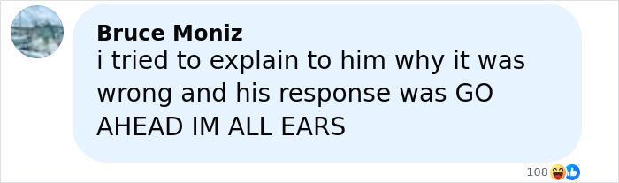 Text message with a comment about explaining and a response saying go ahead, highlighting a conversation tone.