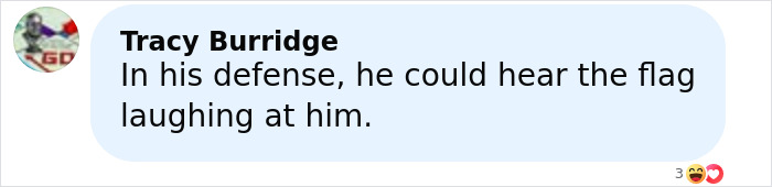 Comment on social media post about a Florida man throwing a tantrum at Starbucks over a Pride flag.