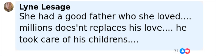 Comment on Paris Jackson&rsquo;s shocking claim against Michael Jackson&rsquo;s estate causing family turmoil, posted by user Lyne Lesage.