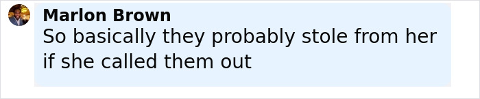 Comment from Marlon Brown discussing a possible theft related to Paris Jackson&rsquo;s claim against Michael Jackson&rsquo;s estate.