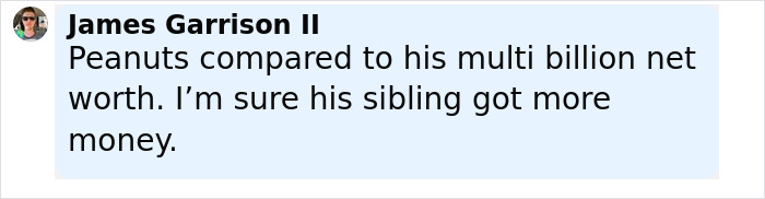 Comment by James Garrison II on social media discussing Paris Jackson&rsquo;s shocking claim against Michael Jackson&rsquo;s estate.